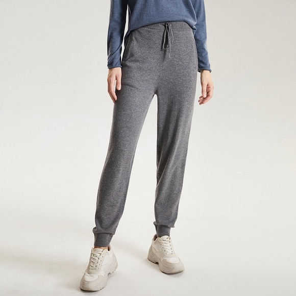 Greenmount Cashmere Jogger Pants heather gray S - Picture 3 of 10